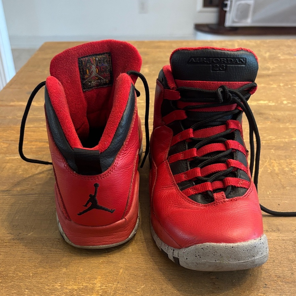 Jordan Kids Red and Black Sneakers